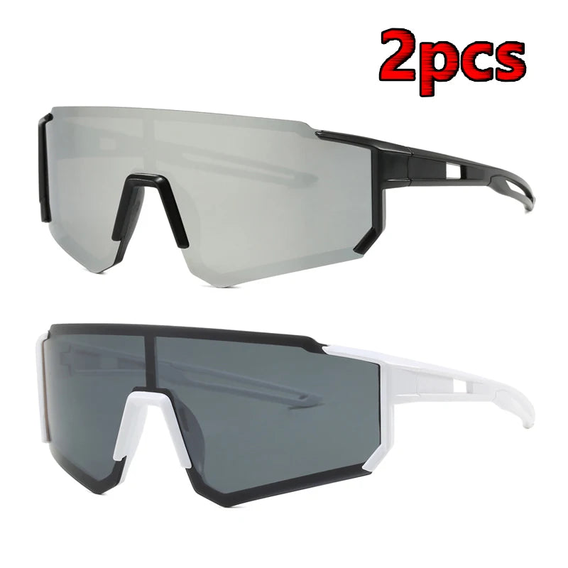 1/2pcs Oversized Wrap Frame Fashion Glasses Y2K Fashion Glasses Unisex Eyewear for Music Festivals Casual Eyewear