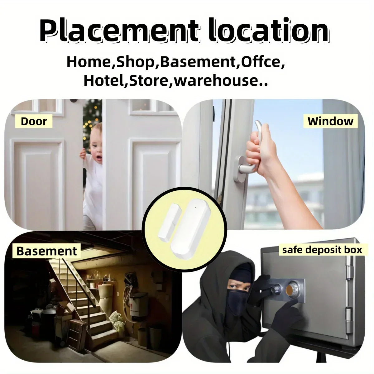 ZigBee Door Sensor Magnetic Contact Detector Real Time Alarm Security Monitor for Smart Home Works with Tuya Alexa Google Home