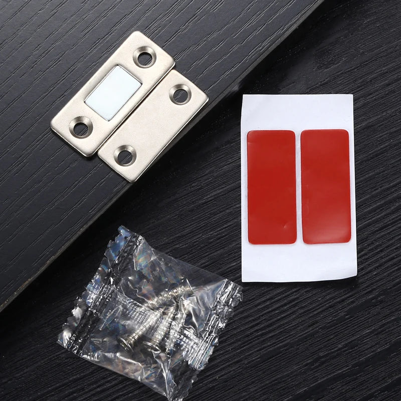 NAIERDI 2pcs/Set Magnet Door Stops Hidden Door Closer Magnetic Cabinet Catches With Screw For Closet Cupboard Furniture Hardware