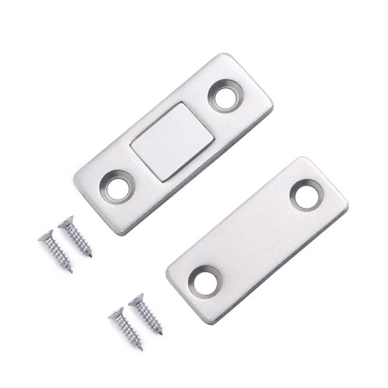 NAIERDI 2pcs/Set Magnet Door Stops Hidden Door Closer Magnetic Cabinet Catches With Screw For Closet Cupboard Furniture Hardware