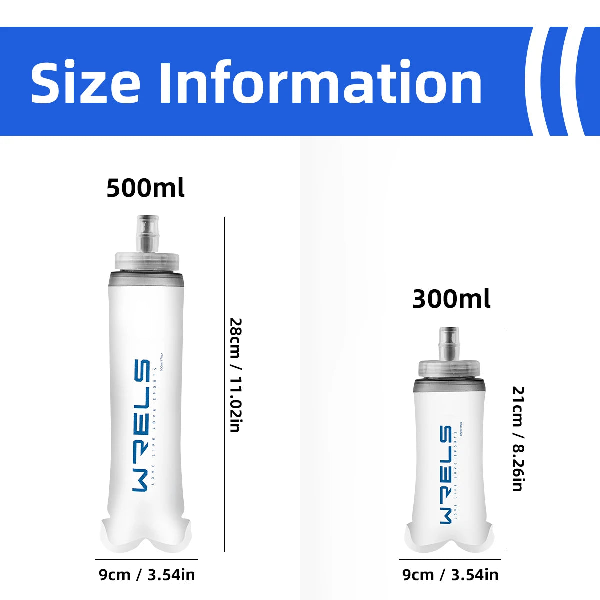 1pc New Large Caliber Soft Water Bottle Collapsible Convenient Sports Water Bottle for Cycling,Hiking,Trail,Running,Fitness