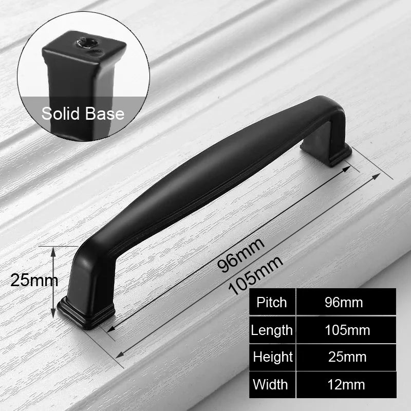 Black Handles Furniture Cabinet Knobs Muebles Handle Kitchen Handles Drawer Knobs Cabinet Pulls Cupboard Handles Knobs
