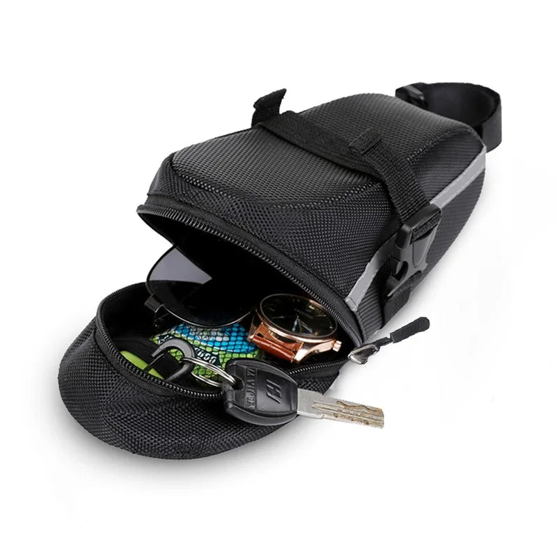 Nylon Bicycle Bag Waterproof Mountain Bike Saddle Storage Seat Rear Tool Pouch Outdoor Cycling  Accessories