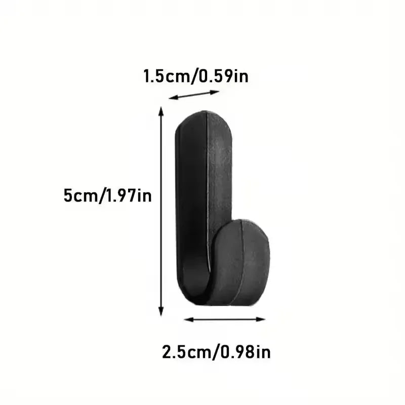 6Pcs Strong Self-Adhesive J-hook Waterproof Adhesive Hanging,Bathroom Towel Key Kitchen