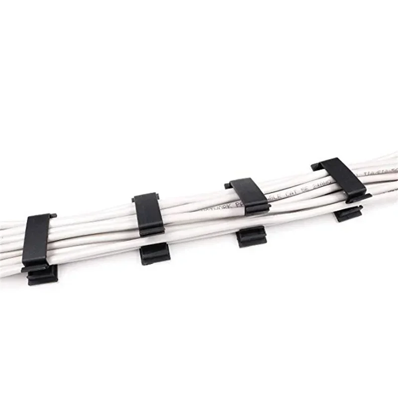 Cable Fixing Clip Cable Wire Sorting Buckle Chassis Organizer 19*47 Black and White Organizer