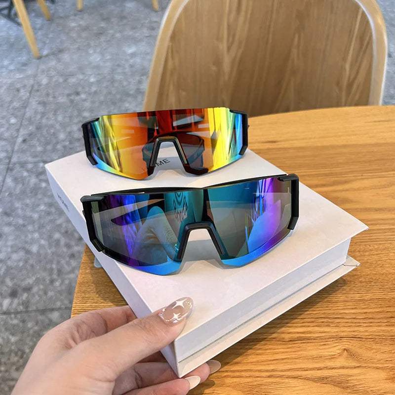 1/2pcs Oversized Wrap Frame Fashion Glasses Y2K Fashion Glasses Unisex Eyewear for Music Festivals Casual Eyewear
