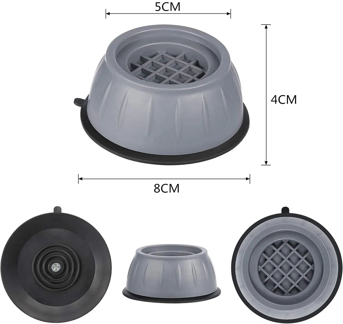 1/2/4PCS Anti Vibration Feet Pads Rubber Legs Slipstop Silent Skid Raiser Mat Washing Machine Support Dampers Stand Furniture