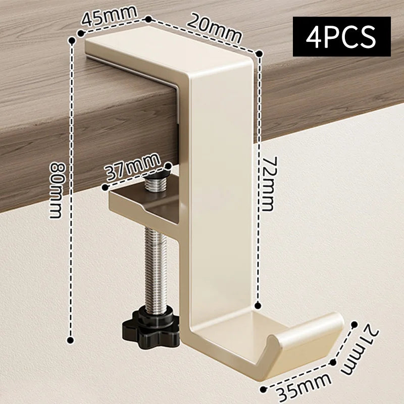 Punch-free Hanging Bag Hook Student Desk Side Hanging bag Artifact Removable mobile Handbag Holders Multi-functional Table Hook