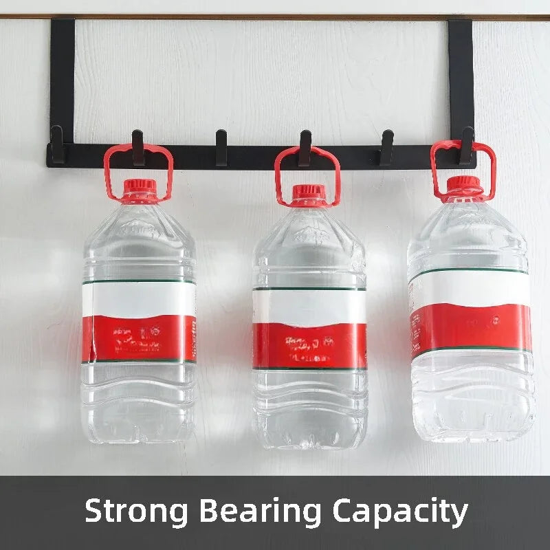 1 Piece Of Household Space Saving Five Hook Door Hanger Hook Easy To Install Modern Style Durable Jacket Storage Rack