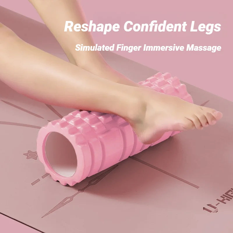 Yoga Column Foam Axis Massage Roller Muscle Back Massagethe Grid Training Hollow Roller - Fitness For Relaxation & Exercise Supp