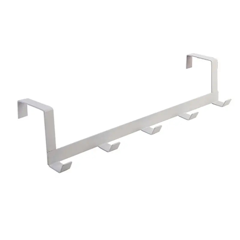1 Piece Of Household Space Saving Five Hook Door Hanger Hook Easy To Install Modern Style Durable Jacket Storage Rack