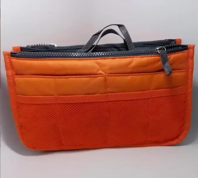 HOMEFISH Portable Double Zipper Toiletry Bag Large Capacity Multi Pocket Travel Cosmetic Storage Mommy Bag