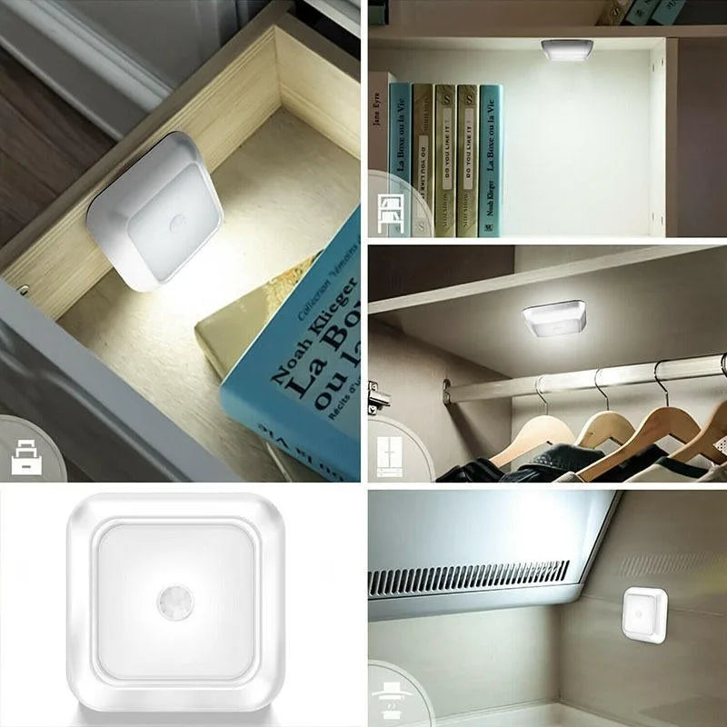 Cabinet Light Motion Sensor Night Light Wall Lamp Closet Cabinet Stair Wireless for Bedroom Corridor Staircase Indoor Decor