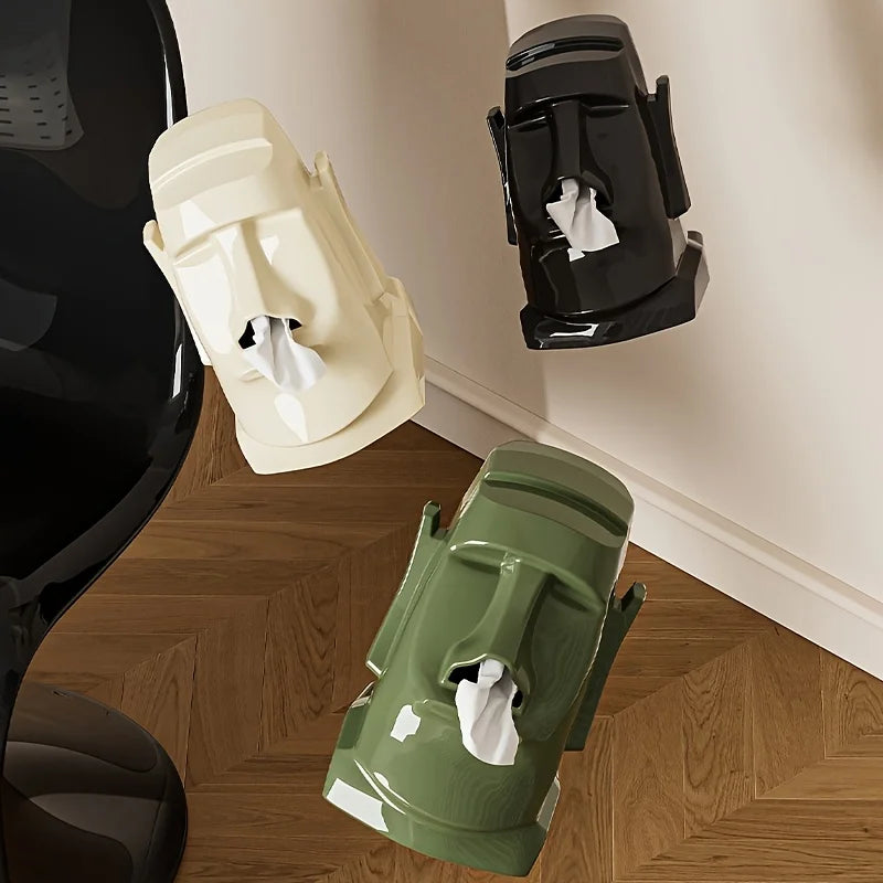 Household Tissue Box Creative Stone Figure Paper Towel Box Living Room Bedroom Table Decorative Simple Modern Style