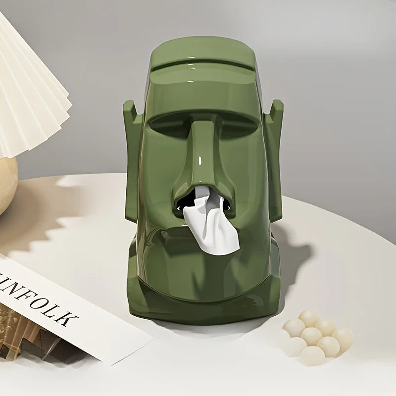 Household Tissue Box Creative Stone Figure Paper Towel Box Living Room Bedroom Table Decorative Simple Modern Style