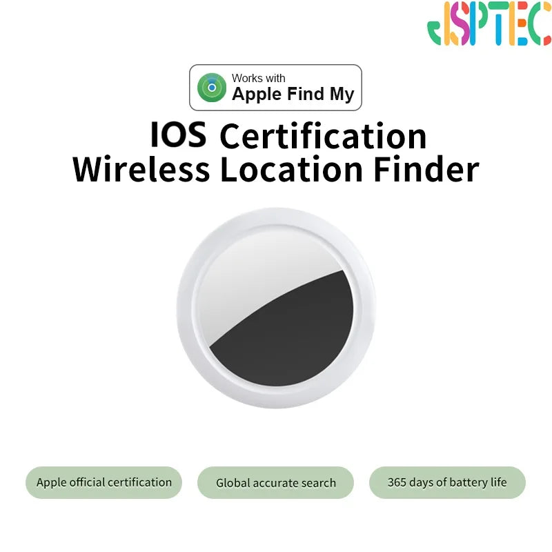 JSPTEC Security Bluetooth Tag Based on IOS Find My app Anti-lose Tracker Sound Locate Message Reminder Alarm Key Finder IOS