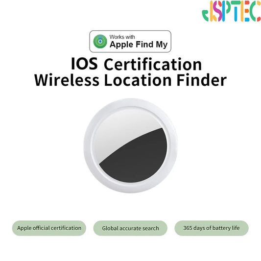 JSPTEC Security Bluetooth Tag Based on IOS Find My app Anti-lose Tracker Sound Locate Message Reminder Alarm Key Finder IOS