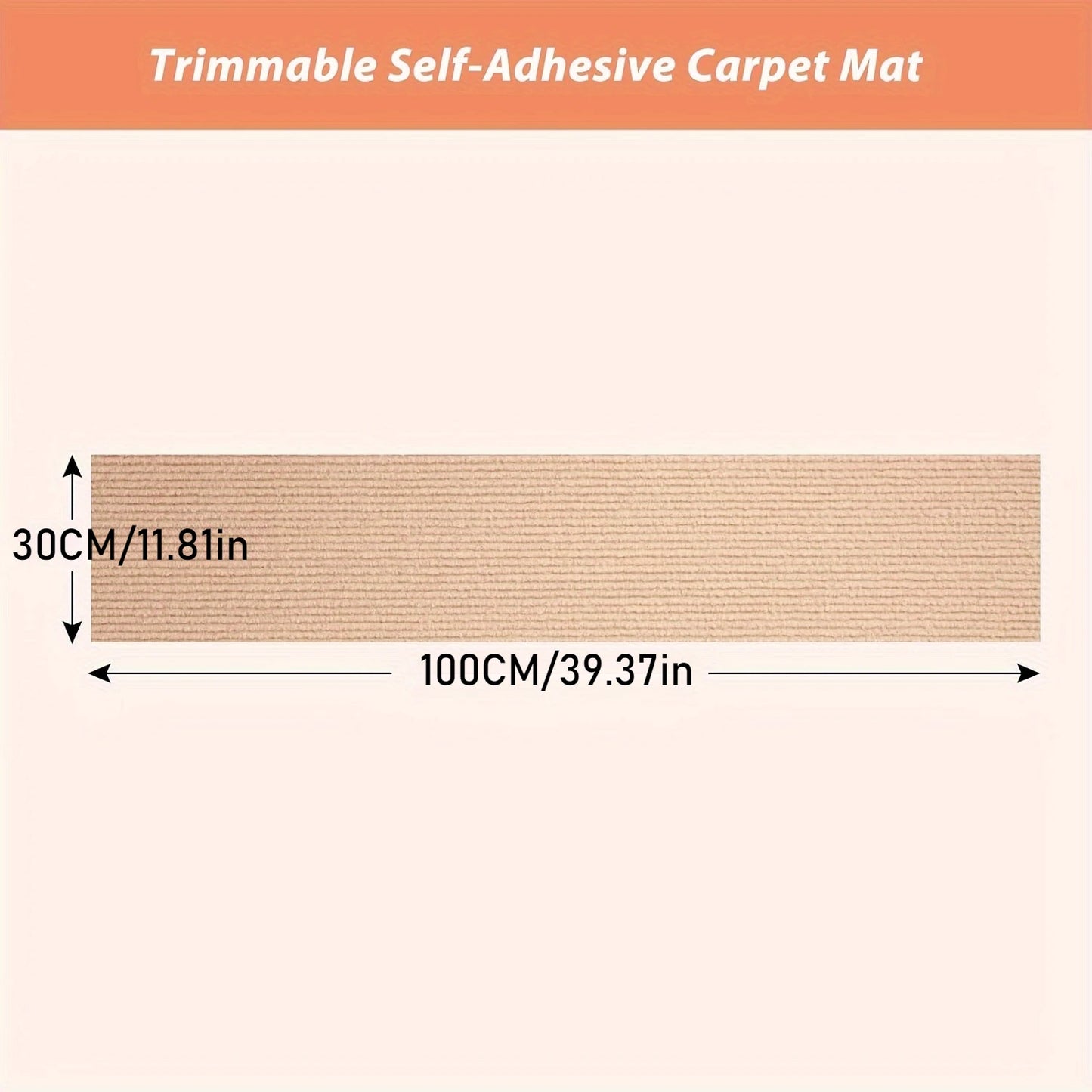 30x100CM Self-Adhesive Customizable Cat Scratching Mat - Protects Furniture & Promotes Healthy Claws