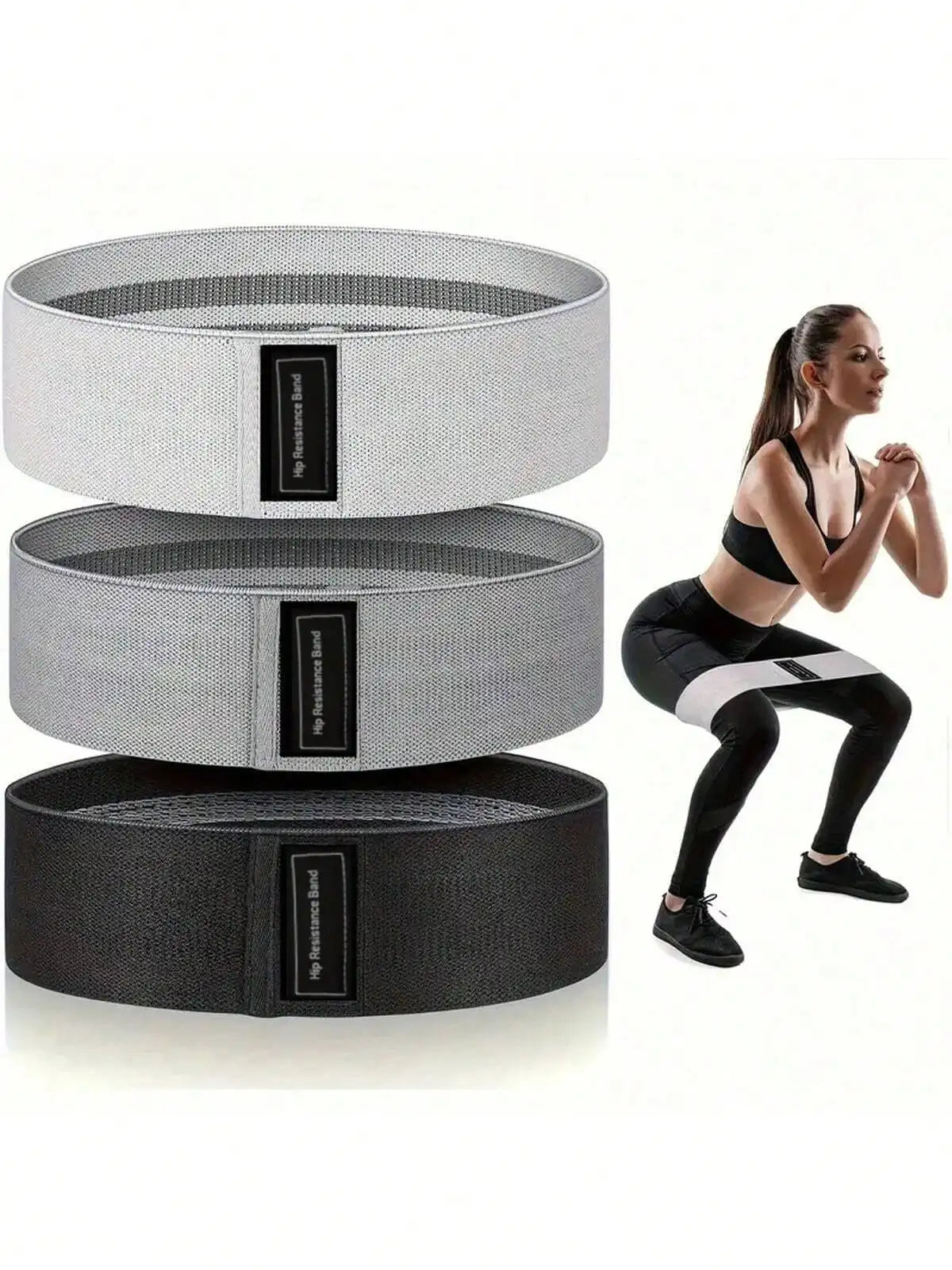 Fabric Resistance Hip Booty Bands Glute Thigh Elastic Workout Bands Squat Circle Stretch Fitness Strips Loops Yoga Gym Equipment
