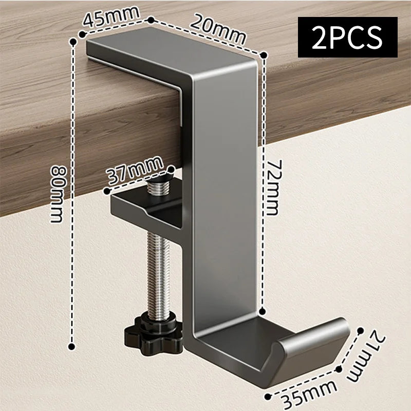 Punch-free Hanging Bag Hook Student Desk Side Hanging bag Artifact Removable mobile Handbag Holders Multi-functional Table Hook