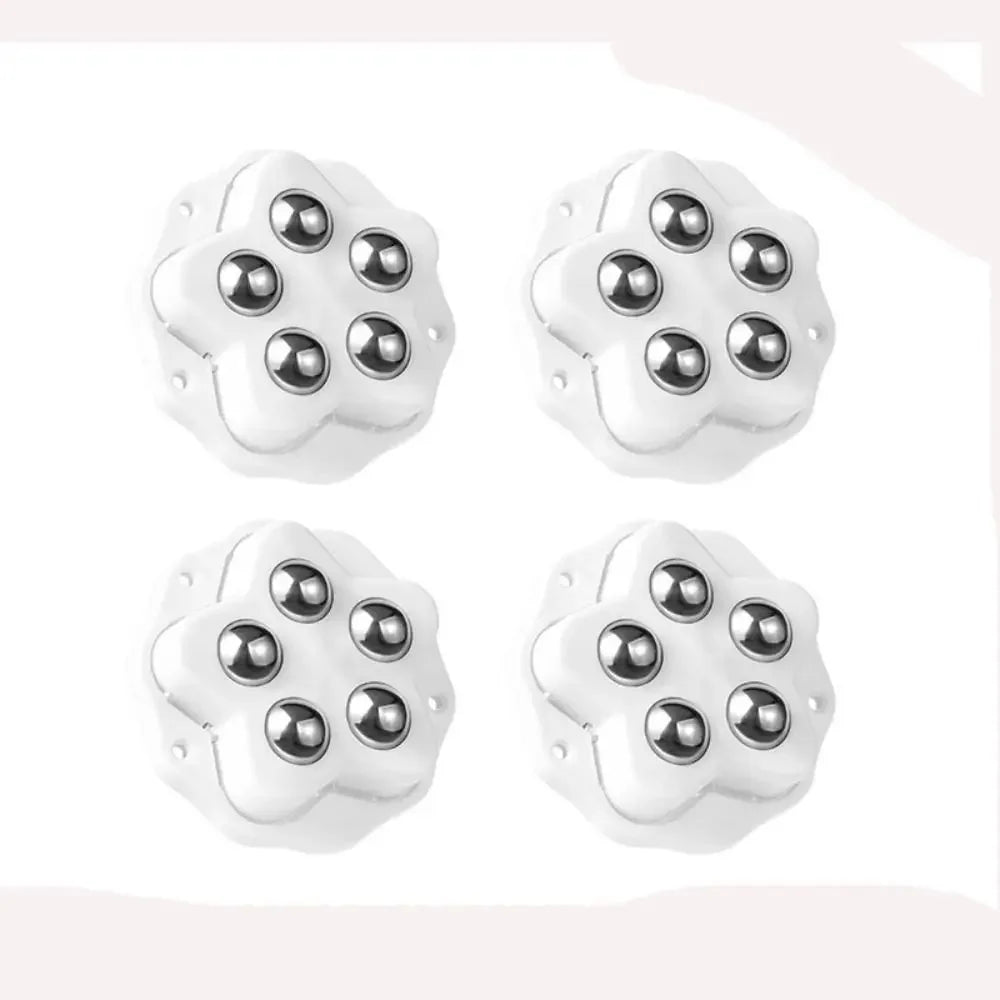 4PCS Self Adhesive Caster Wheels Super Load-bearing 5 Beads Universal 360° Rotating Wheels For Home Appliances Storage Boxes