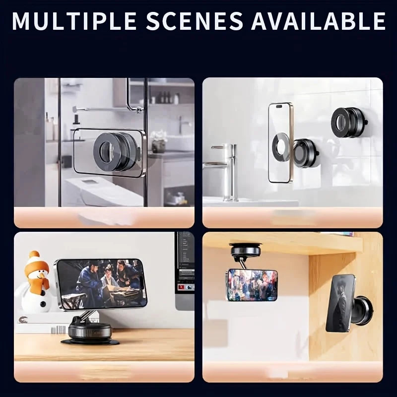 Vacuum Adsorption Magnetic Car Phone Holder, 2026 New Model, Suction Cup, Car Navigation Phone Holder, a must-have!