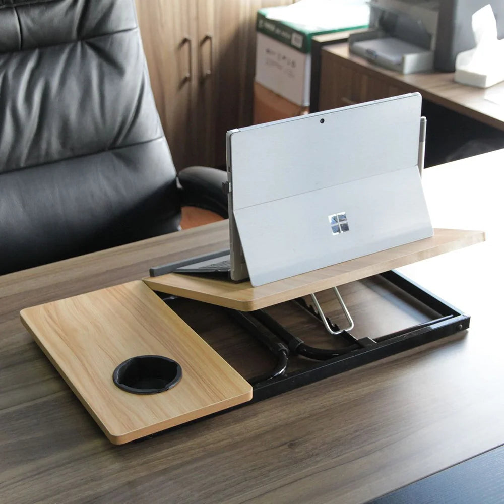 Folding Desk Laptop table for bed and sofa Laptop Desk 5-level height adjustment+cup holder multifunction table For Home Office