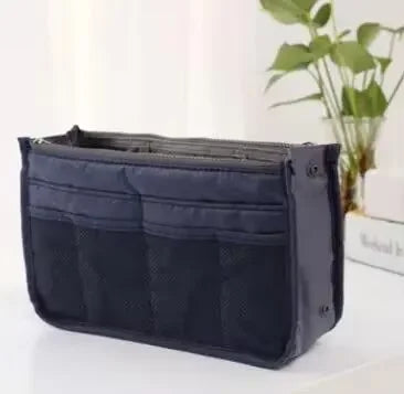 HOMEFISH Portable Double Zipper Toiletry Bag Large Capacity Multi Pocket Travel Cosmetic Storage Mommy Bag