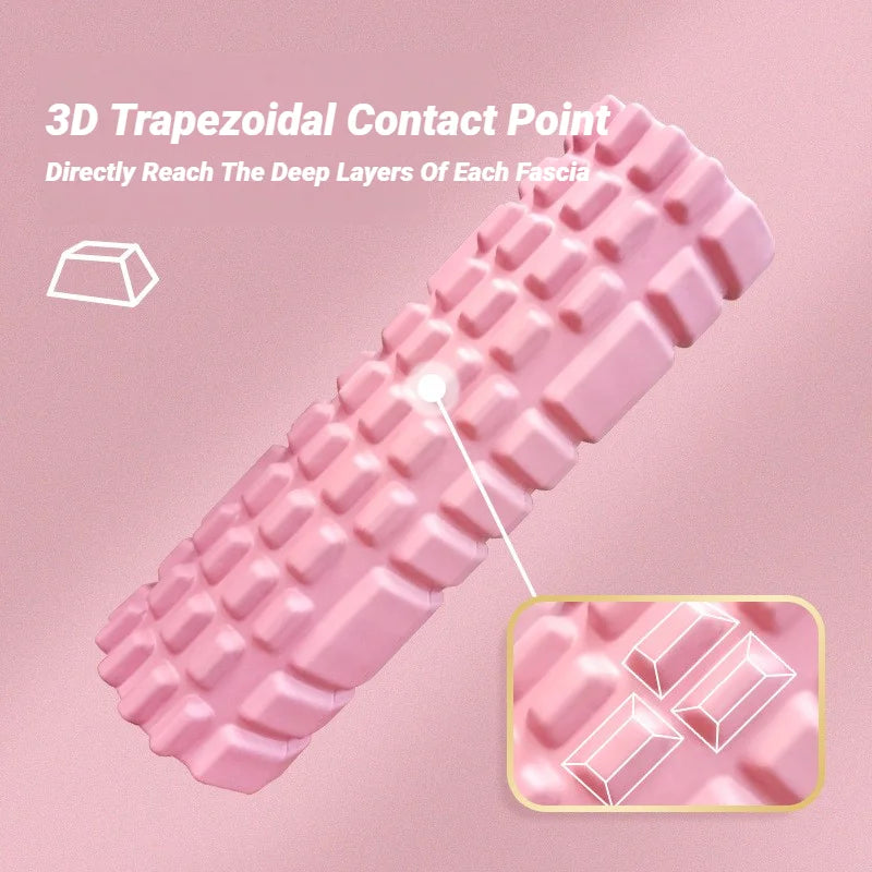 Yoga Column Foam Axis Massage Roller Muscle Back Massagethe Grid Training Hollow Roller - Fitness For Relaxation & Exercise Supp