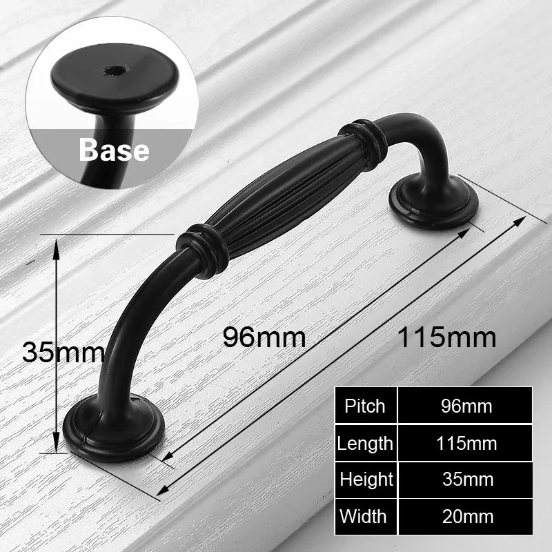 Black Handles Furniture Cabinet Knobs Muebles Handle Kitchen Handles Drawer Knobs Cabinet Pulls Cupboard Handles Knobs
