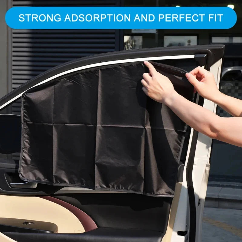 Magnetic Car Sunshade - UV Protection & Heat Blocking, Double-Sided Auto Window Shade with Easy DIY Installation