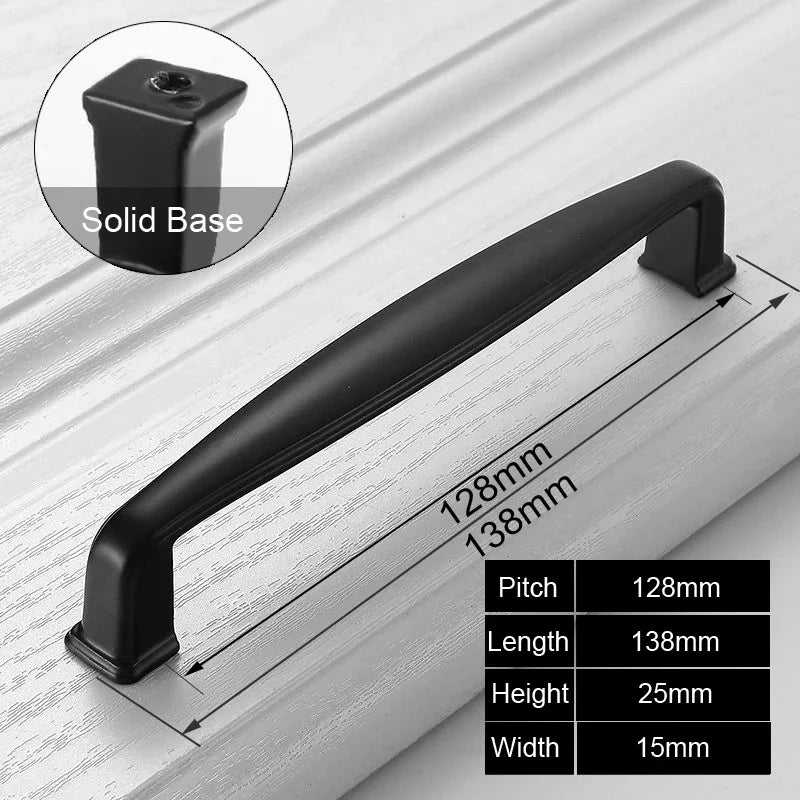 Black Handles Furniture Cabinet Knobs Muebles Handle Kitchen Handles Drawer Knobs Cabinet Pulls Cupboard Handles Knobs