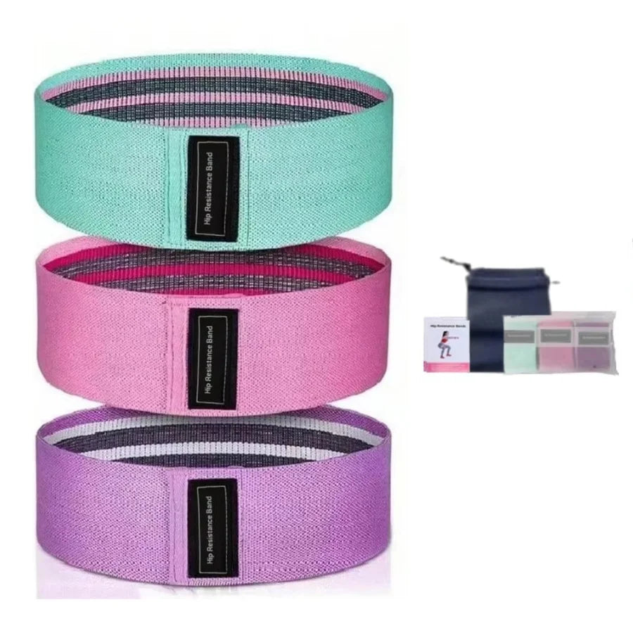 Fabric Resistance Hip Booty Bands Glute Thigh Elastic Workout Bands Squat Circle Stretch Fitness Strips Loops Yoga Gym Equipment