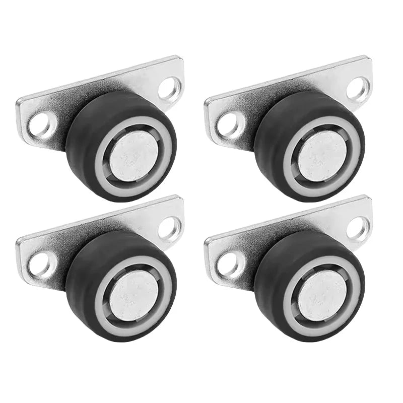 8/1PCS Mini Side Mount Caster Wheels Silent Rubber Furniture Casters Directional Cartwheels For Trolley Drawer Kitchen Cabinets