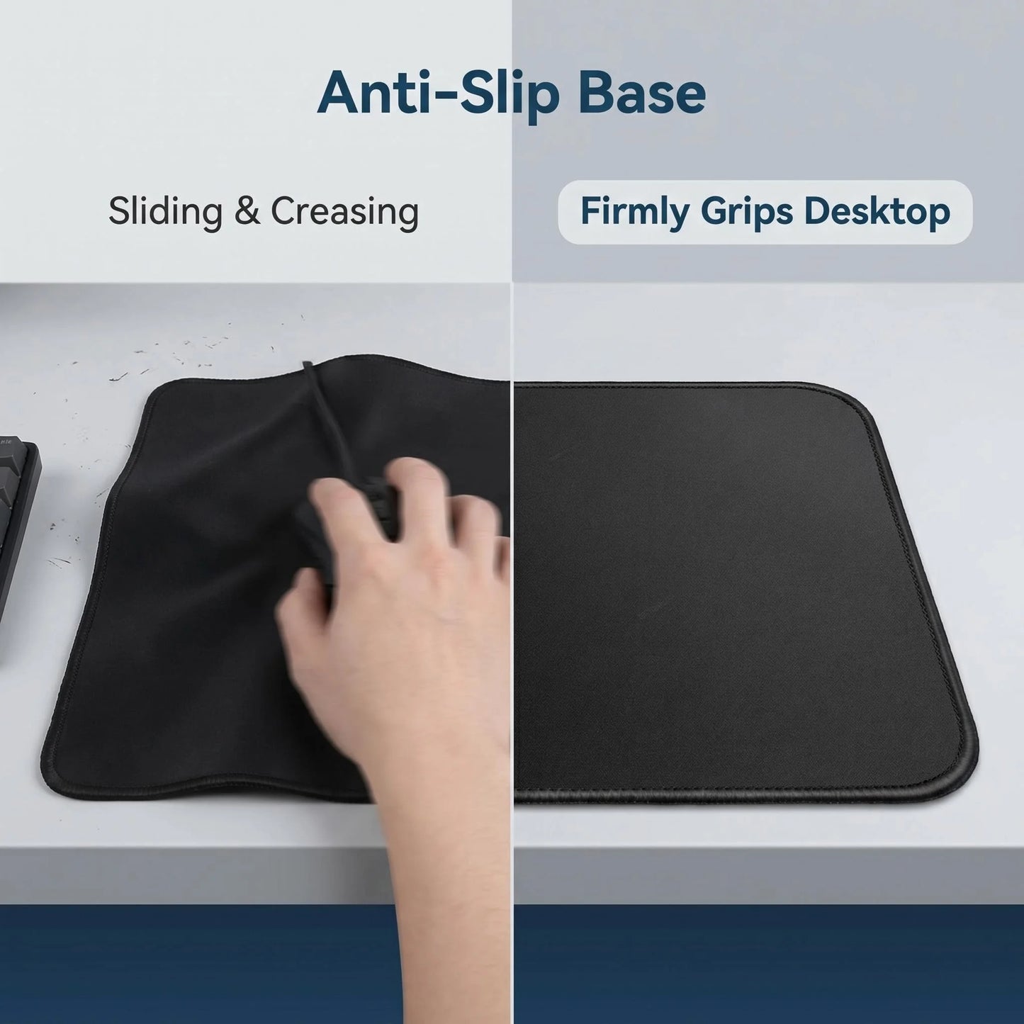 Extended Gaming Mouse Pad with Stitched Edge Non-Slip Rubber Base Waterproof Large Desk Mat for PC Laptop Gamer Office Home Use