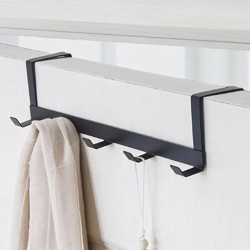 1 Piece Of Household Space Saving Five Hook Door Hanger Hook Easy To Install Modern Style Durable Jacket Storage Rack