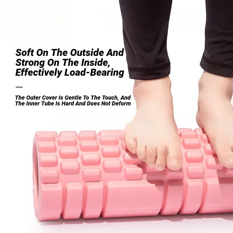 Yoga Column Foam Axis Massage Roller Muscle Back Massagethe Grid Training Hollow Roller - Fitness For Relaxation & Exercise Supp