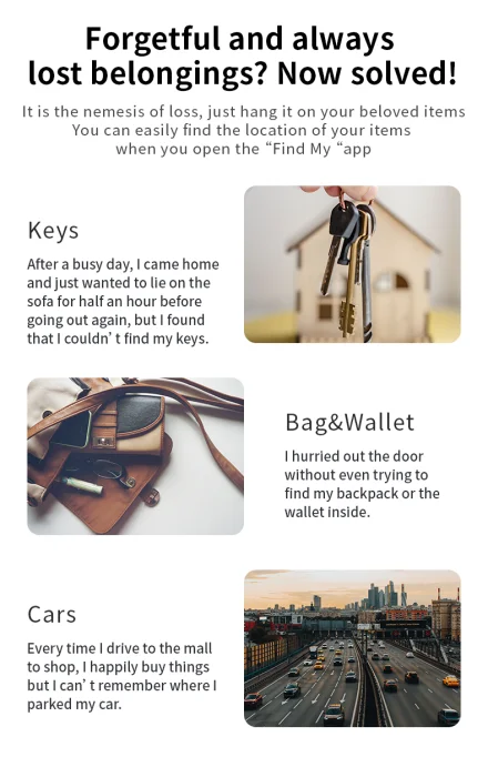 JSPTEC Security Bluetooth Tag Based on IOS Find My app Anti-lose Tracker Sound Locate Message Reminder Alarm Key Finder IOS